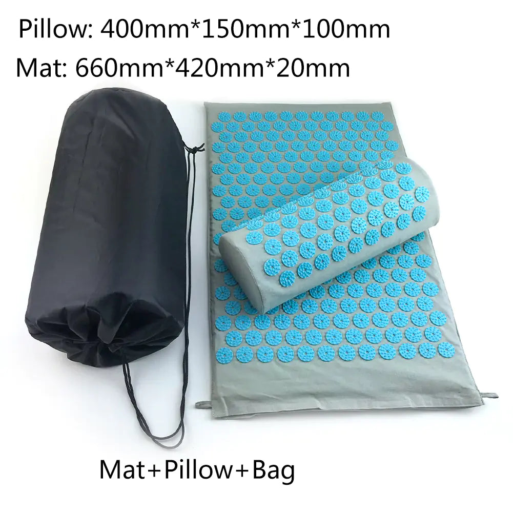 Acupuncture Massage Pad and Pillow Set with Yoga Mat
