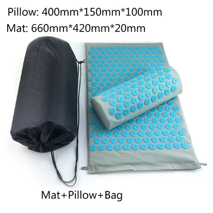 Acupuncture Massage Pad and Pillow Set with Yoga Mat