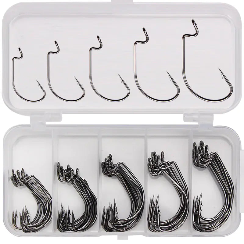 Weihong Sports Crank Hook Set Black Nickel Fishing Gear