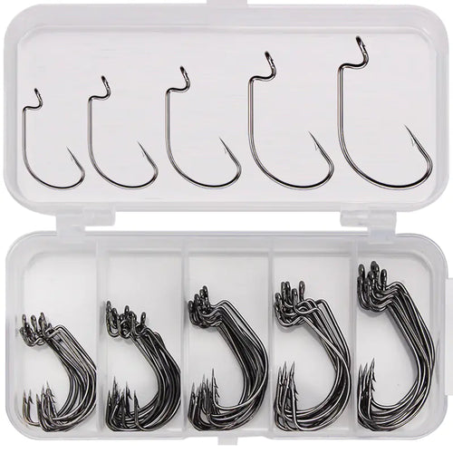 Weihong Sports Crank Hook Set Black Nickel Fishing Gear