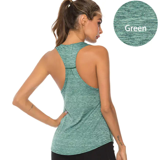 Women's Quick Dry Racerback Vest for Fitness Training