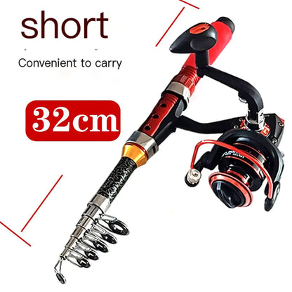 Telescopic Mini Fishing Rod Set for Portable Use