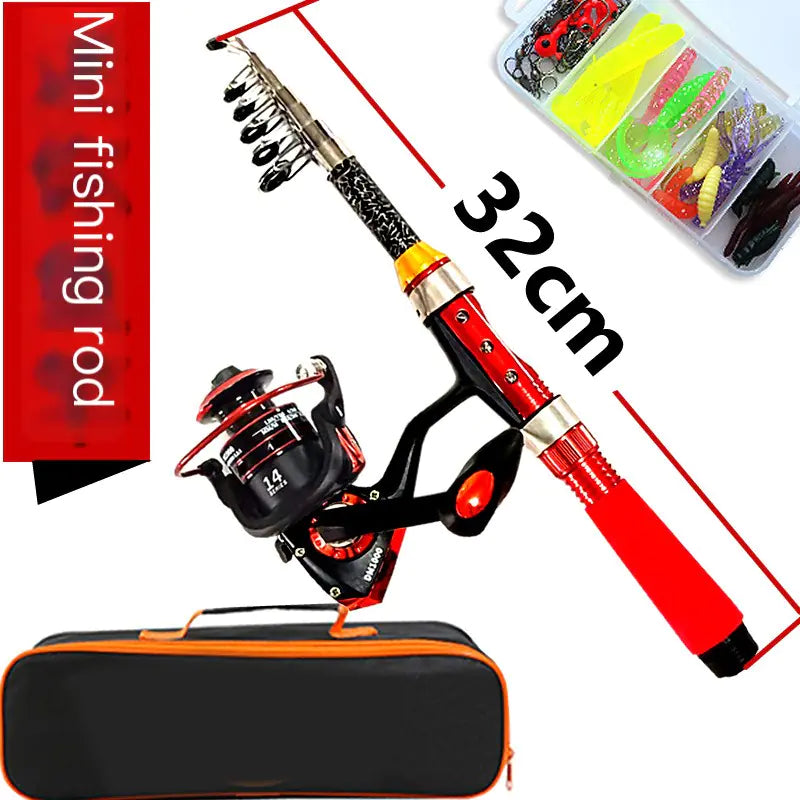 Telescopic Mini Fishing Rod Set for Portable Use