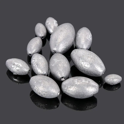 Hollow Olive Lead Weights for Fishing Rods (Wholesale)
