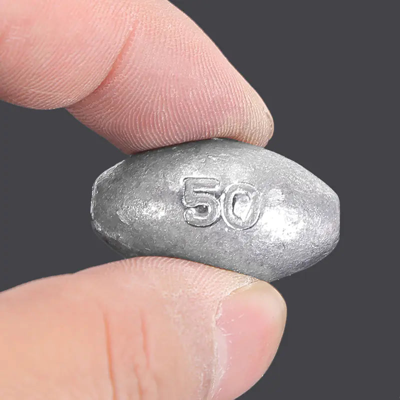 Hollow Olive Lead Weights for Fishing Rods (Wholesale)