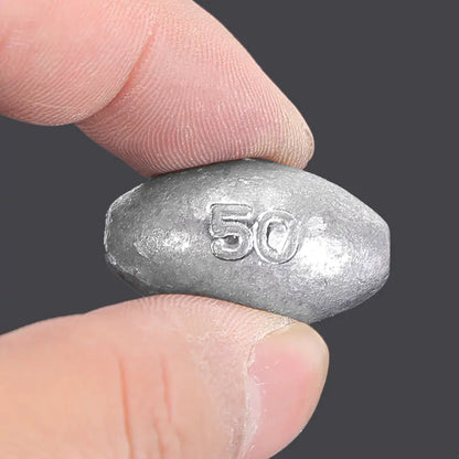 Hollow Olive Lead Weights for Fishing Rods (Wholesale)