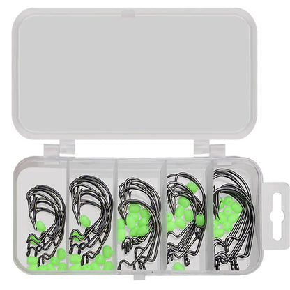 Weihong Sports Crank Hook Set Black Nickel Fishing Gear