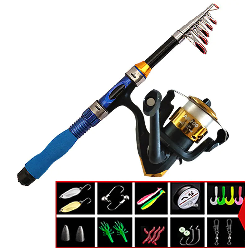 Telescopic Mini Fishing Rod Set for Portable Use