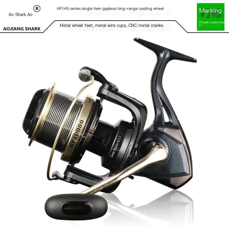 Metal Fishing Reel for Long-Distance Casting Gear