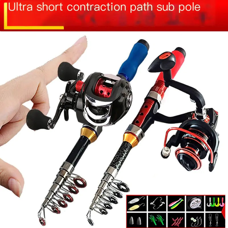 Telescopic Mini Fishing Rod Set for Portable Use