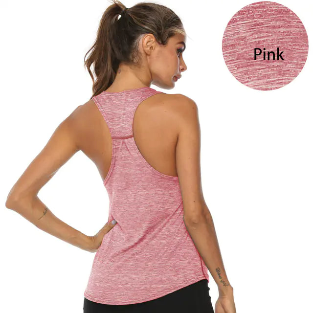 Women's Quick Dry Racerback Vest for Fitness Training